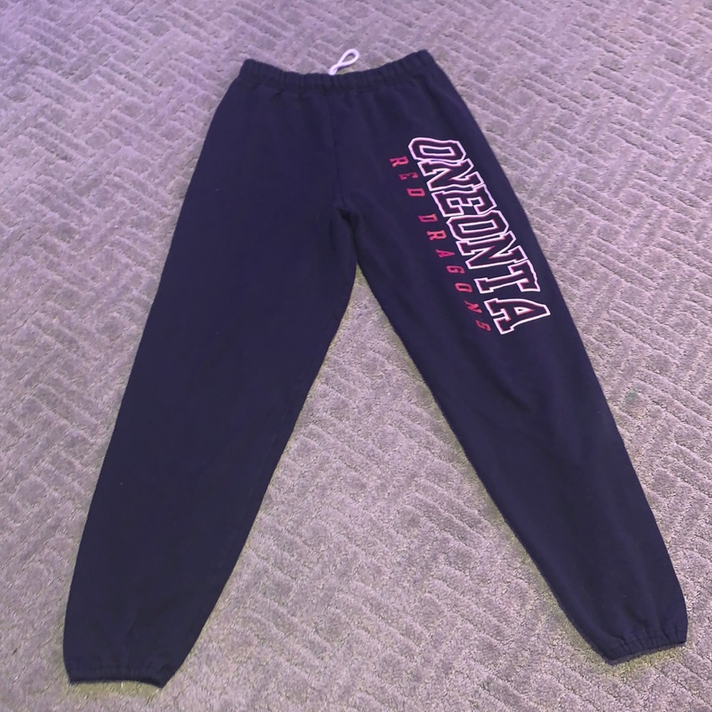 Black SUNY Oneonta sweatpants